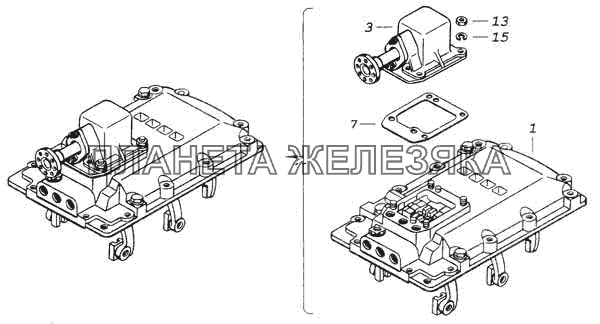 Механизм переключения передач КамАЗ-53228, 65111