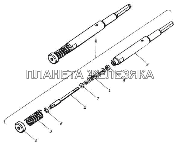 Шток включения низшей передачи КамАЗ-53228, 65111