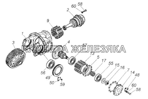 Передача главная переднего моста КамАЗ-53228, 65111