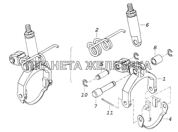 Вилка блокировки в сборе КамАЗ-53228, 65111