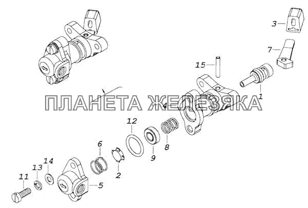 Кран включения блокировки КамАЗ-53228, 65111