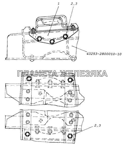 Установка кронштейнов КамАЗ-53228, 65111