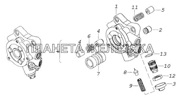 Клапан управления гидроусилителем руля КамАЗ-53228, 65111