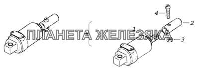 Цилиндр пневматический 30x25 с тягой КамАЗ-53228, 65111 Цилиндр пневматический 30x25 с тягой КамАЗ-53228, 65111