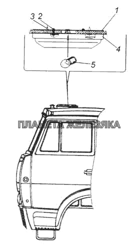 Установка плафонов КамАЗ-53228, 65111