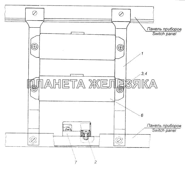 Установка предохранителей КамАЗ-53228, 65111