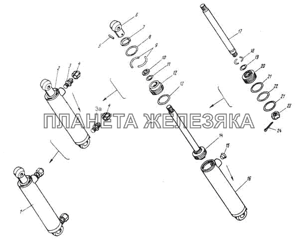 Цилиндр в сборе КамАЗ-53228, 65111