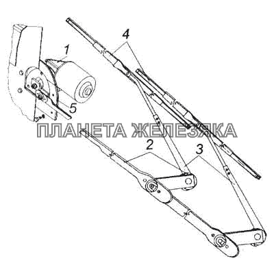 Стеклоочиститель электрический КамАЗ-53228, 65111