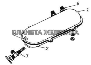 Бачок топливный КамАЗ-53228, 65111