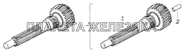 Вал первичный коробки передач КамАЗ-53228, 65111