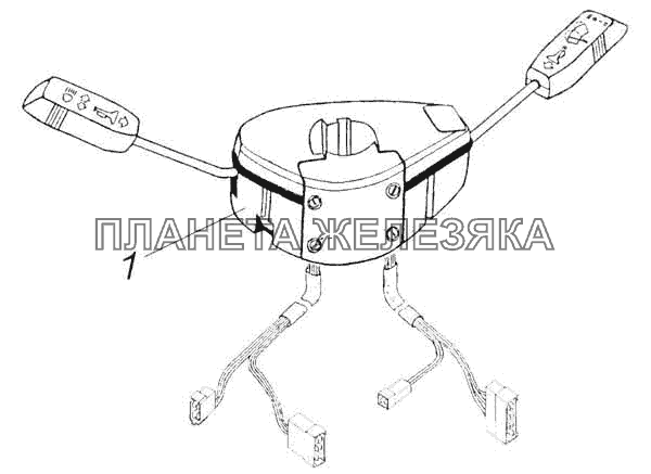 Установка подрулевого переключателя КамАЗ-53228, 65111