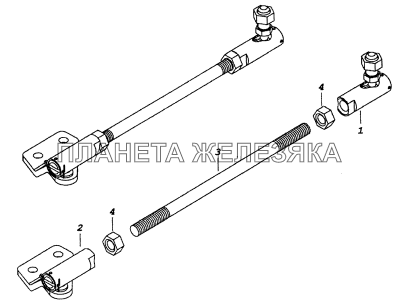 7482.1108050 Тяга привода управления регулятором КамАЗ-53229 (Евро 2)