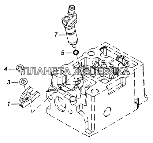 740.50-1112000 Установка форсунки КамАЗ-53229 (Евро 2)