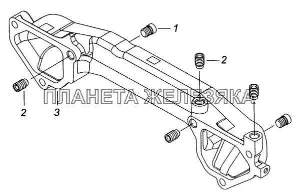 7406.1115045-40 Патрубок объединительный КамАЗ-53229 (Евро 2)