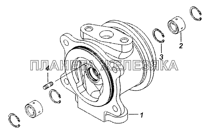 7405.1118020 Корпус подшипников с подшипниками КамАЗ-53229 (Евро 2)