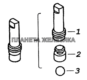 5320-1305030 Пробка с шариком и держателем КамАЗ-53229 (Евро 2)