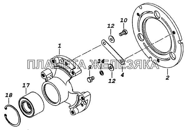 740.30-1317520 Ступица вентилятора с фрикционным диском КамАЗ-53229 (Евро 2)