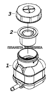 5320-1602560 Бачок главного цилиндра привода сцепления КамАЗ-53229 (Евро 2)