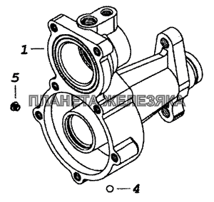 5320-1609516 Корпус пневмогидравлического усилителя задний КамАЗ-53229 (Евро 2)