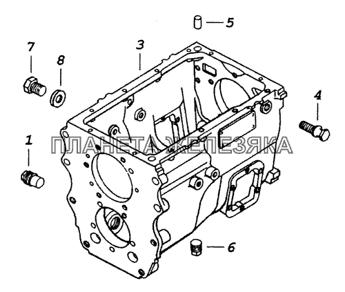 14.1701010 Картер коробки передач КамАЗ-53229 (Евро 2)