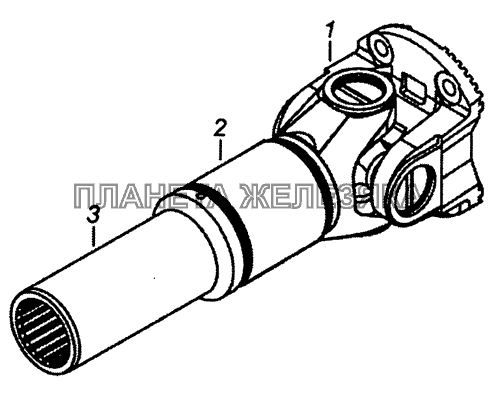 53205-2205017-10 Вал карданный с шарниром КамАЗ-53229 (Евро 2)