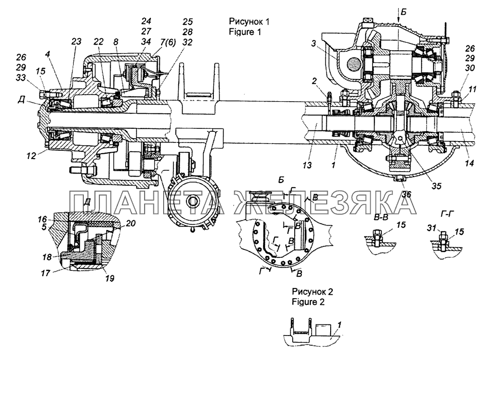 65115-2400025-10 Мост задний КамАЗ-53229 (Евро 2)