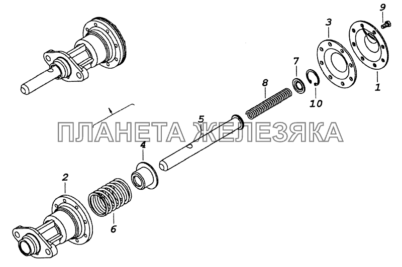 5320-2509010 Механизм блокировки КамАЗ-53229 (Евро 2)