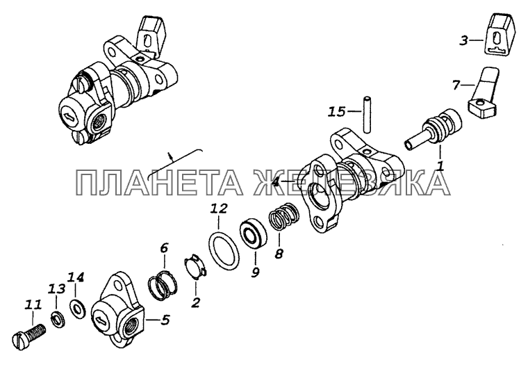 5320-2511060 Кран включения блокировки КамАЗ-53229 (Евро 2)