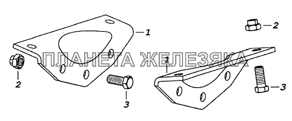 5320-2800016 Установка кронштейнов КамАЗ-53229 (Евро 2)