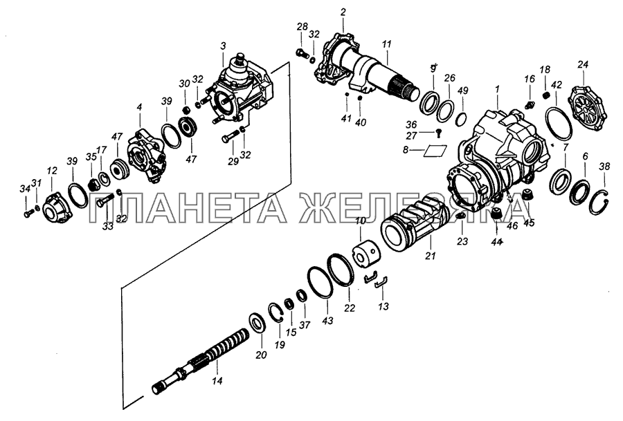 4310-3400020 Механизм рулевой КамАЗ-53229 (Евро 2)