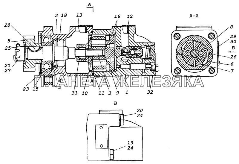 4310-3407201 -02 Насос гидроусилителя руля КамАЗ-53229 (Евро 2)