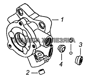 4310-3430014 Корпус клапана управления гидроусилителем руля КамАЗ-53229 (Евро 2)