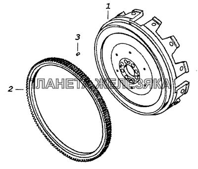 7405.1005116 Маховик КамАЗ-53229 (Евро 2)
