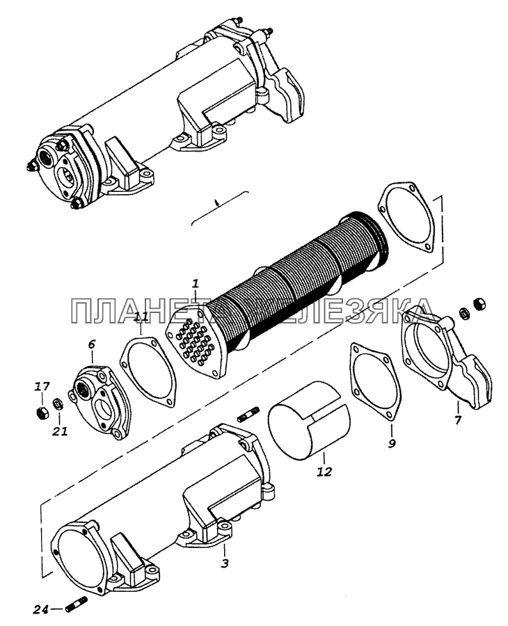 740.20-1013200-10 Теплообменник масляный КамАЗ-53229 (Евро 2)