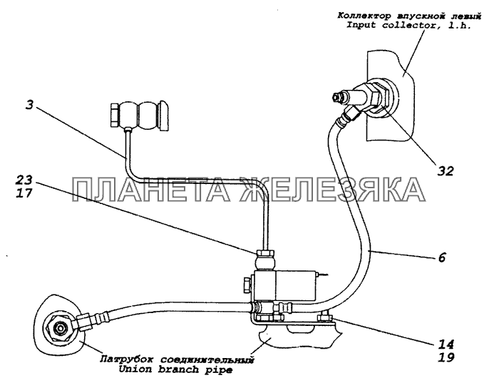 7482.1022800-10 Установка магнитного клапана (ТНВД «BOSCH») КамАЗ-53229 (Евро 2)