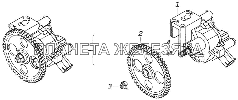 Масляный насос с шестерней КамАЗ-5360