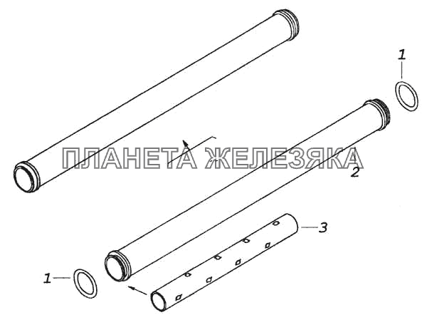 Трубка сапуна с втулкой КамАЗ-5360