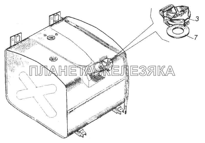 Пробка топливного бака в сборе КамАЗ-5360