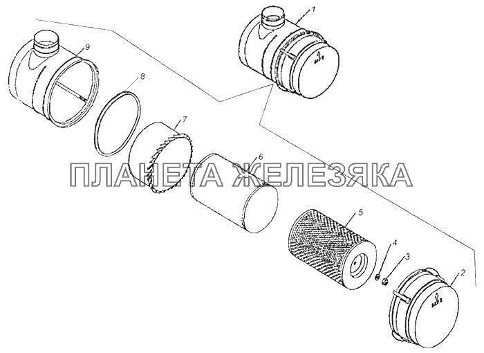 Фильтр воздушный в сборе КамАЗ-5360