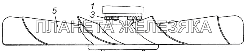 Установка вентилятора с муфтой привода КамАЗ-5360