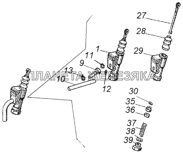 Главный цилиндр управления сцеплением КамАЗ-5360