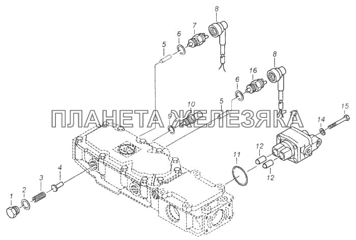 Установка датчиков механизма переключения передач КамАЗ-5360