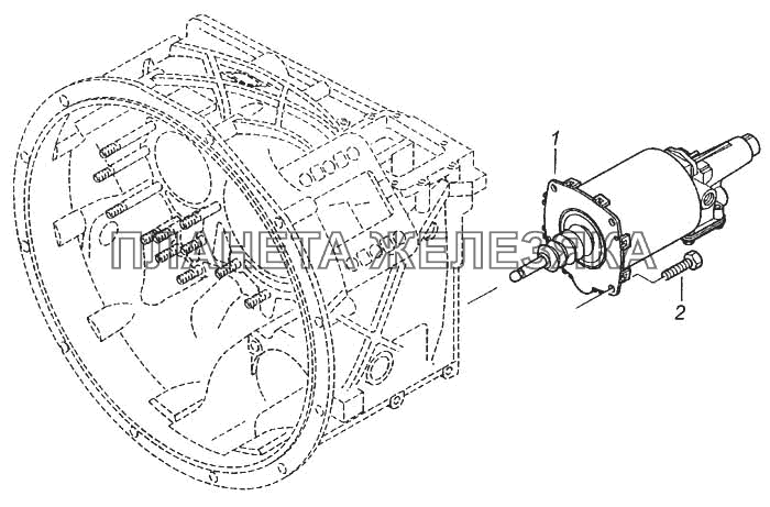 Установка цилиндра сцепления КамАЗ-5360