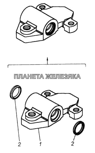 Ушко с втулкой и манжетами КамАЗ-5360