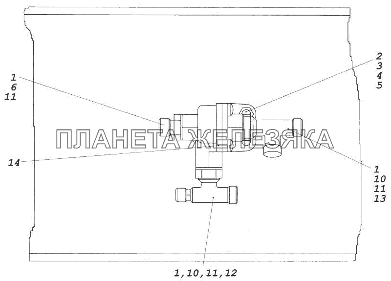 Установка клапана двухмагистрального КамАЗ-5360