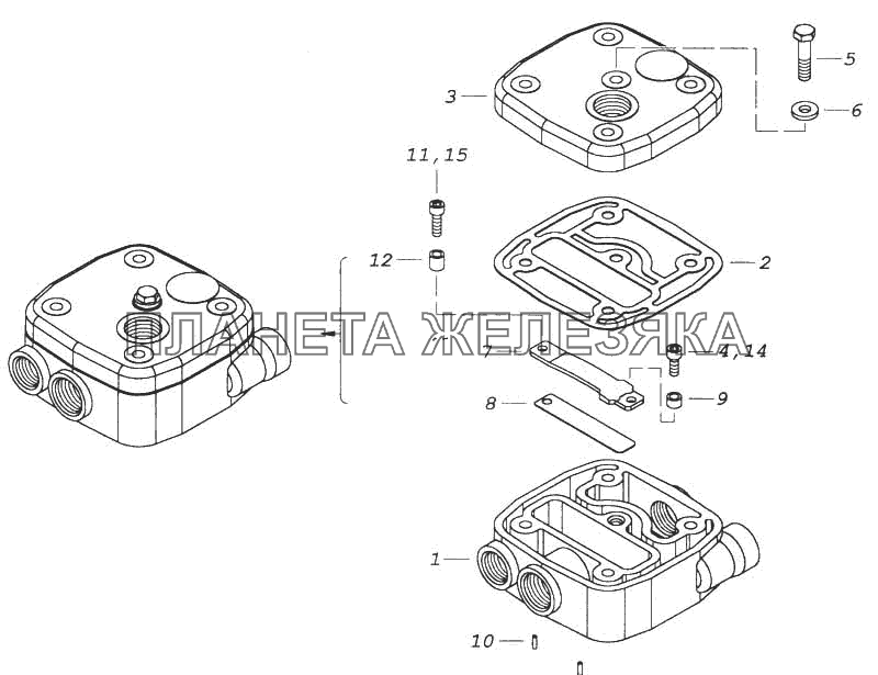 Головка цилиндра с крышкой КамАЗ-5360