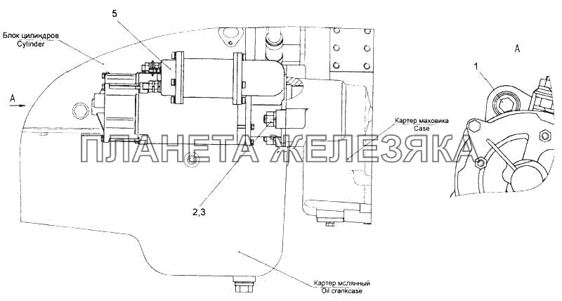 Установка стартера КамАЗ-5360