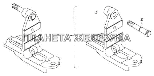 Корпус запора кабины правый КамАЗ-5360