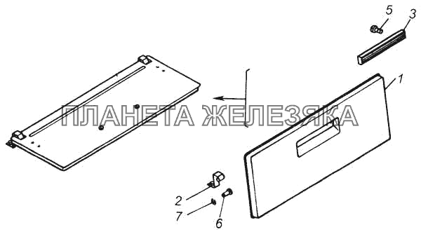 Дверка вещевого ящика КамАЗ-5360 Дверка вещевого ящика КамАЗ-5360