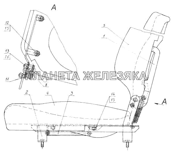 Сиденье пассажирское КамАЗ-5360